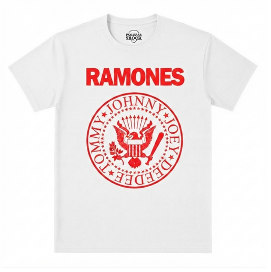 The Ramones Logo Rojo (Blanca)