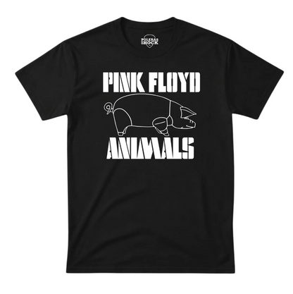 Polera MC Negra Pink Floyd Animals