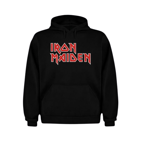 Polerón Iron Maiden Logo Clásico Rojo