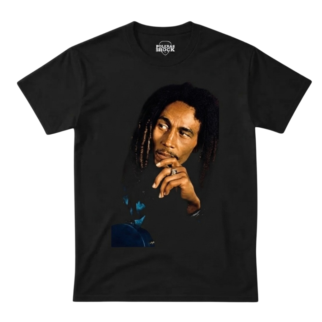 Polera MC Negra Bob Marley Legend