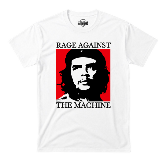 Polera MC Blanca Rage Against The Machine Che Guevara