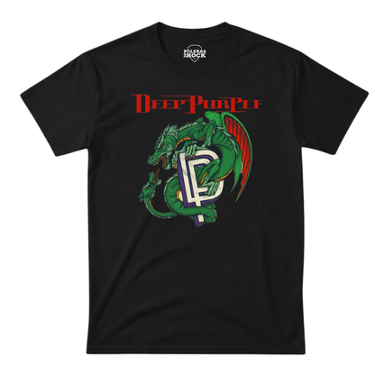 Deep Purple - Diseño Clásico Dragón & Logo Rojo