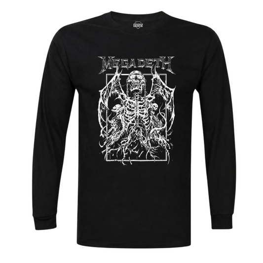 Polera Megadeth Ilustración Pecho Manga Larga