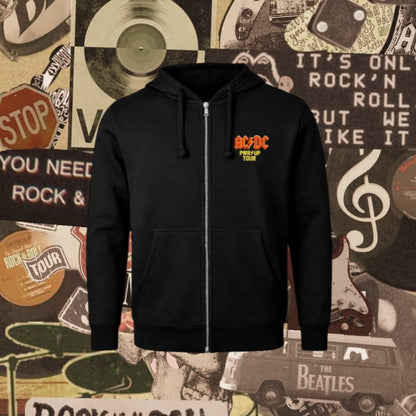 Poleron AC/DC Power Up (Cierre y capucha) estampado por ambos lados