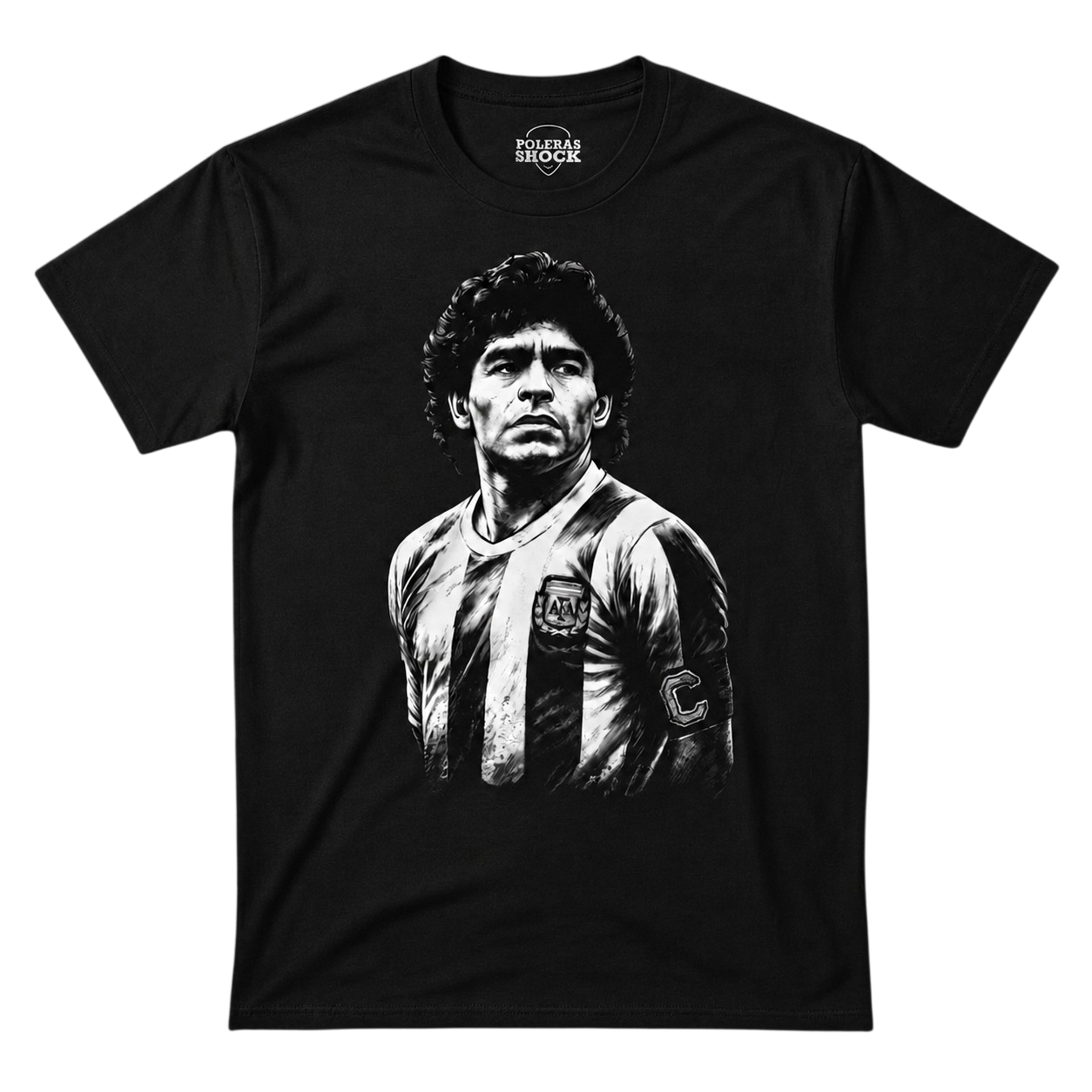 Polera MC Negra Diego Armando Maradona