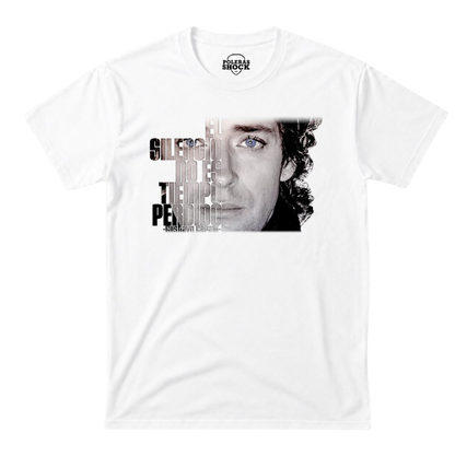 Polera Gustavo Cerati – «El Silencio No Es Tiempo Perdido» (Blanca)