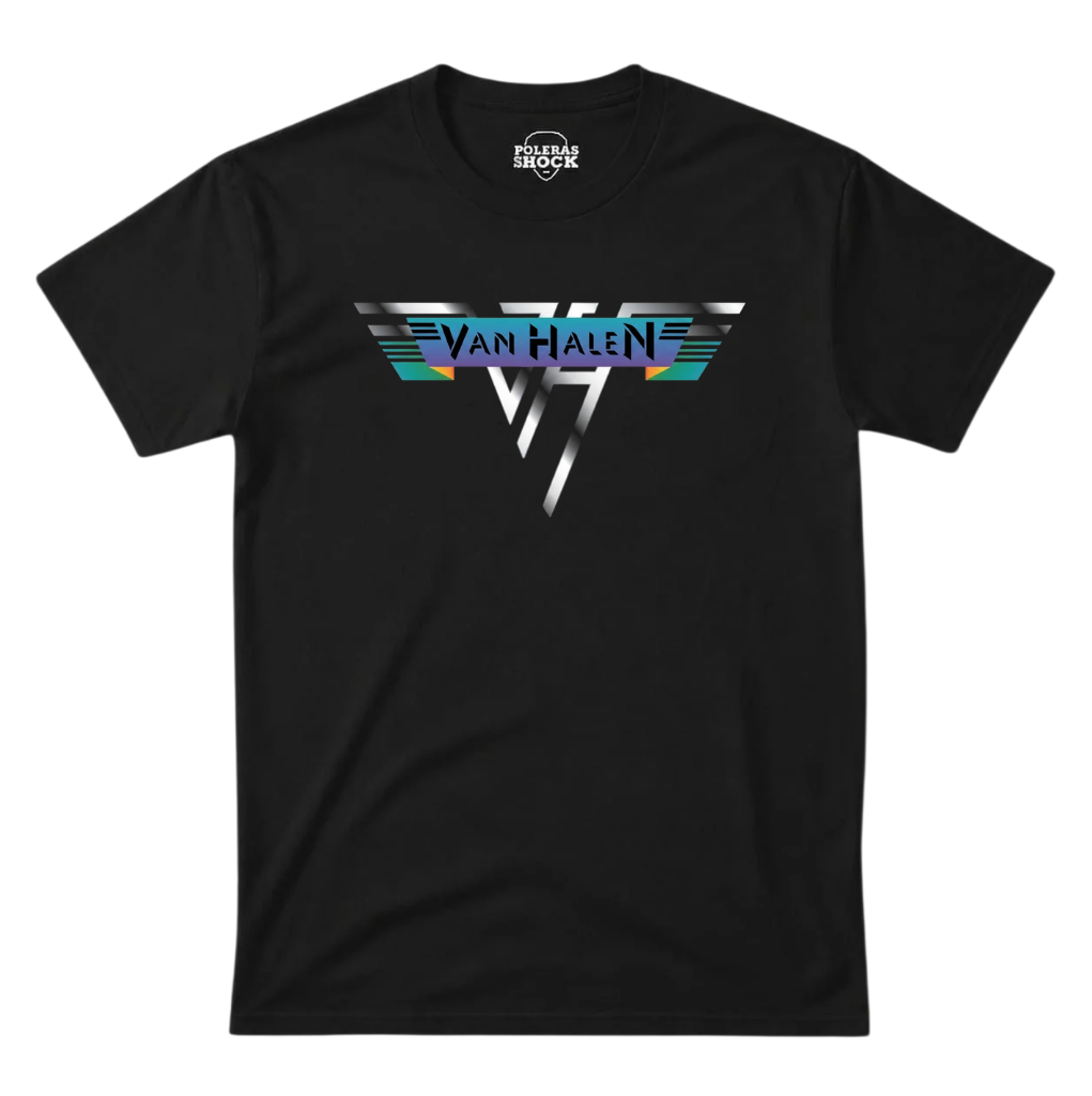 Polera MC Negra Van Halen Logo Color