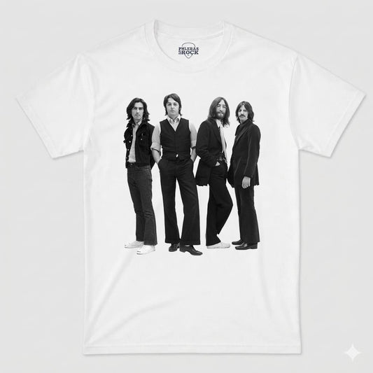 Polera The Beatles - Classic 1969 White Edition