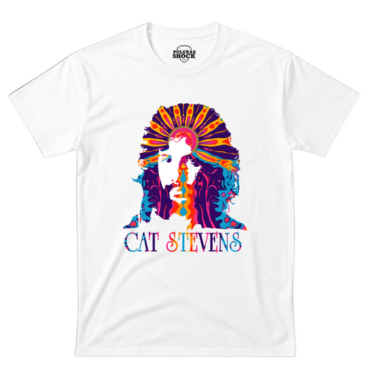 Polera Cat Stevens - Blanca retrato