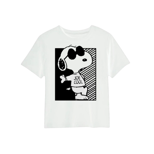 Polera MC Blanca Incubus Snoopy Niños