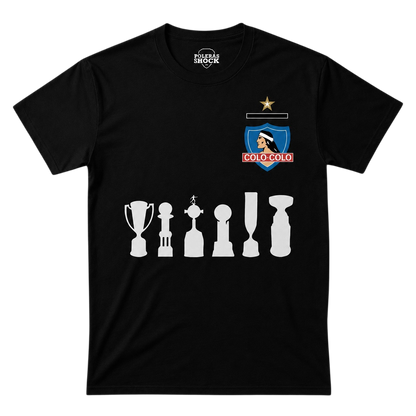 Polera MC Negra Colo-Colo Copas