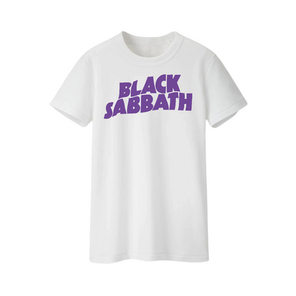 Polera Black Sabbath Logo (Blanca)